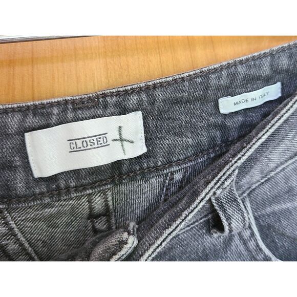 Closed Gray Skinny Jeans Sz 8 Stretch Mid Rise Made in Italy Minimalist Basic - Picture 5 of 5